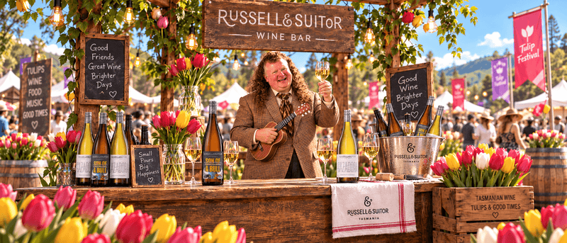 Tiptoe through the tulips… and into a glass of Tassie wine